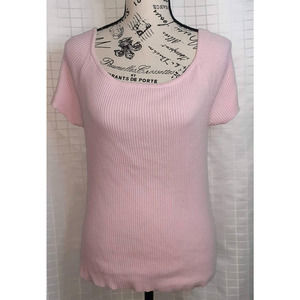 Pria Pink Cotton Knit Top S